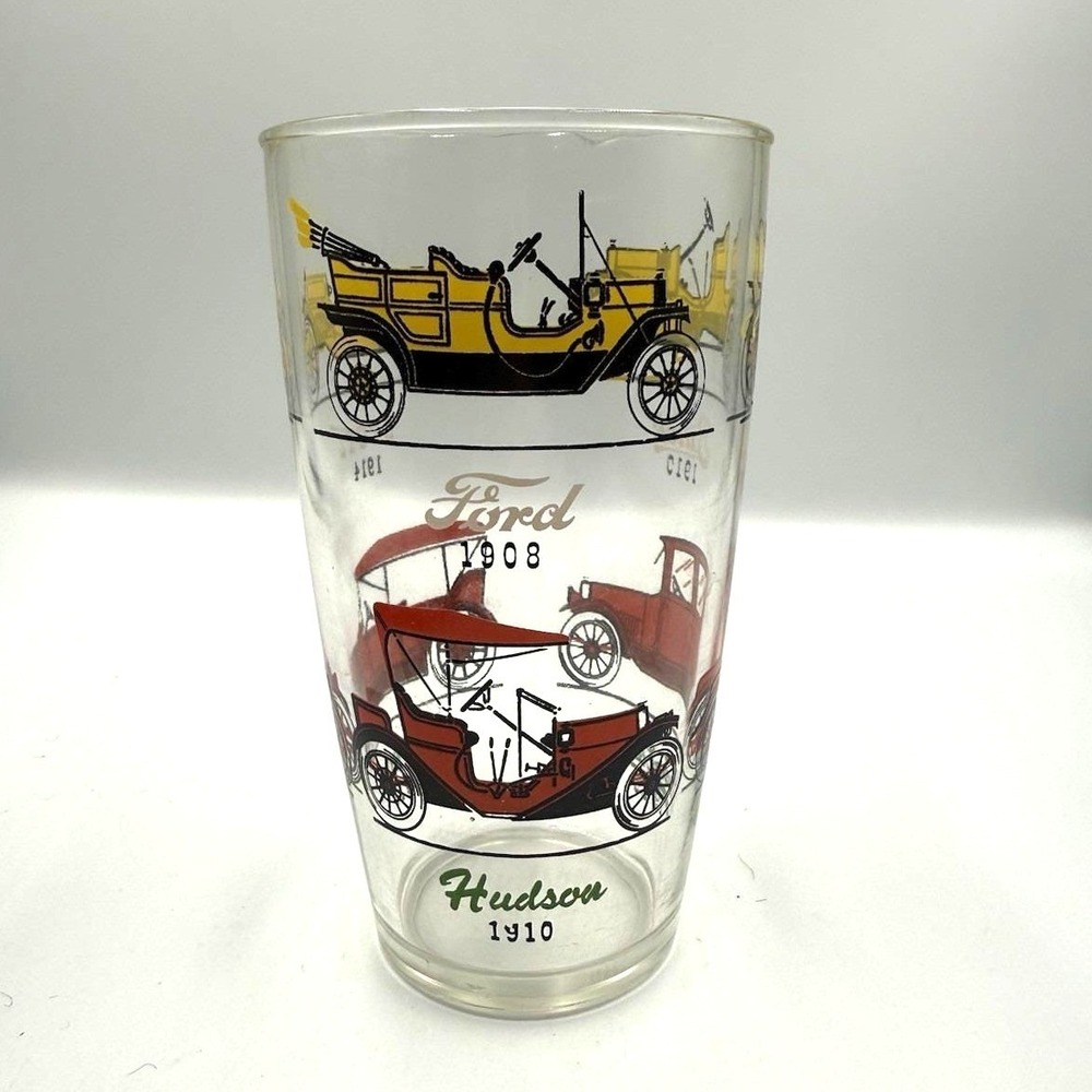 Hazel Atlas - Classic Car Drinking Glass Ford Stutz‎ Studebaker Hudson Buick